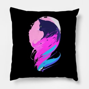 Moon Cat Animal Design Pillow