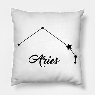 Aries - Black print Pillow