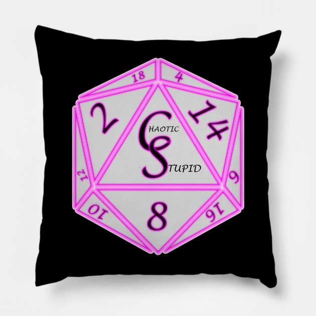 Chaotic Stupid D20 Pillow by Chaotic Stupid Podcast 