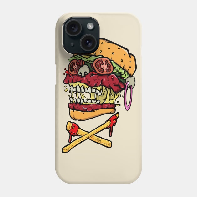 Death Burgers Phone Case by freezethecomedian