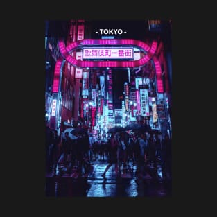 Tokyo Street Neon Synthwave T-Shirt