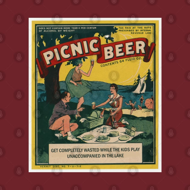 Picnic Beer | Old Style Beer Label | Get Wasted by Rivenfalls