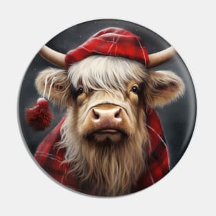 The Santa Highland Cow 🐄🎅 Pin