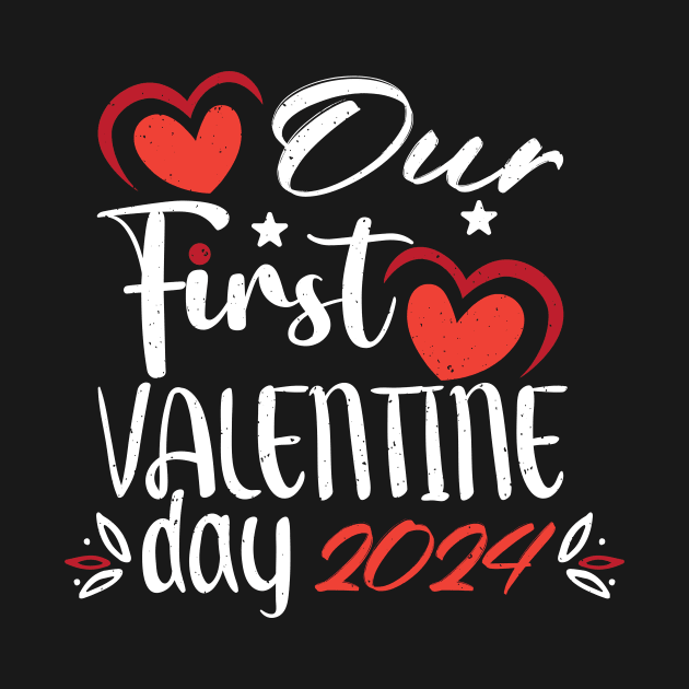 Our First Valentines Day Together 2024 Matching Couple by Giftyshoop