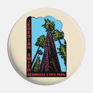 Jedediah Smith Redwoods State Park California Vintage Pin