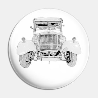 Classic 1920s Leyland charabanc bus Pin