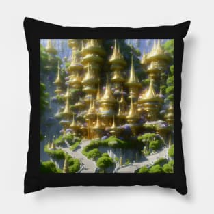 The Grand Temple of Flowers The Empress' Swirling Gardens Parnassus Golden Palace Pillow