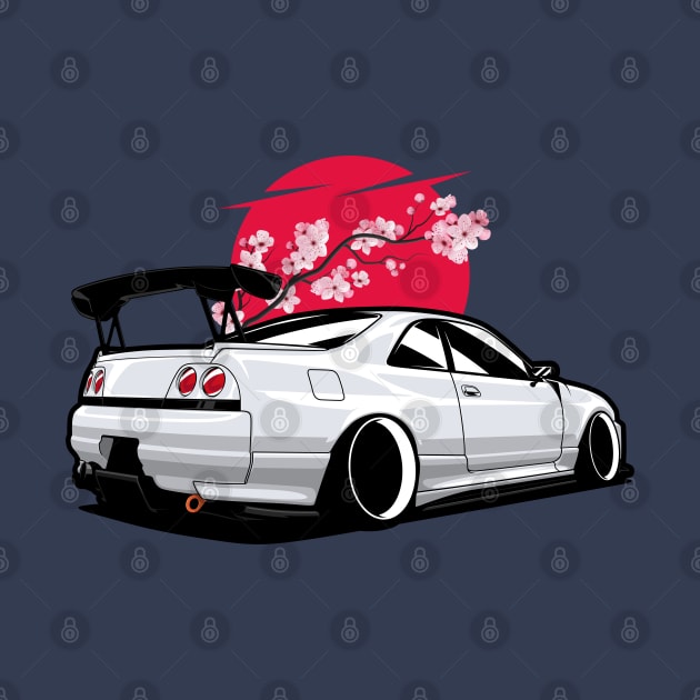 White Skyline GTR R33 by KaroCars