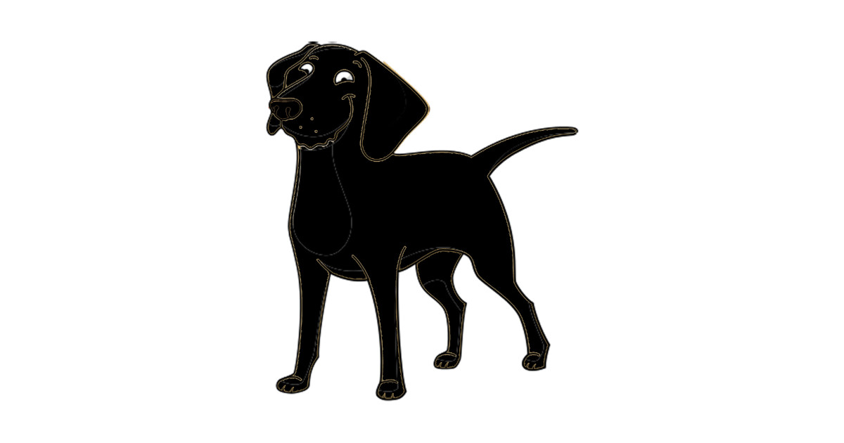 Black Lab Cartoon - Labrador Retriever - Pillow | TeePublic