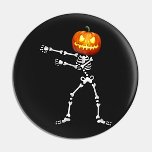 Backpack dance Skeleton Halloween Pumpkin Head Pin