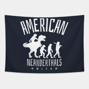 Vintage American Neanderthals United Tapestry