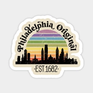 Philadelphia Original Retro Rainbow Magnet