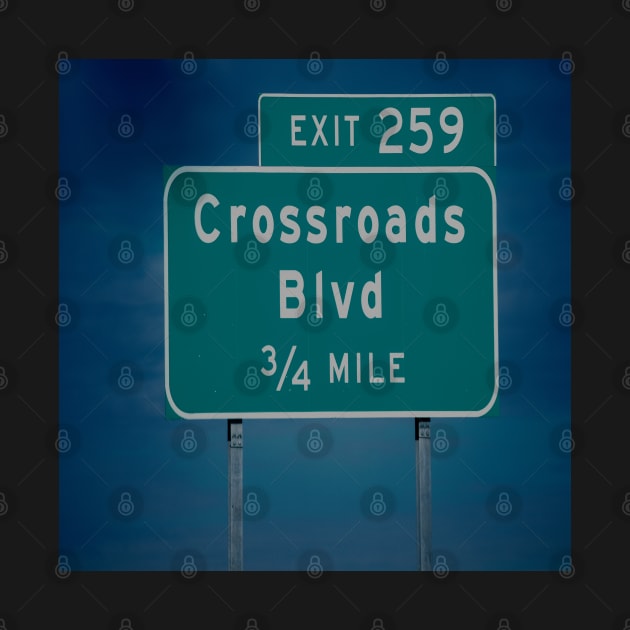 Crossroads Blvd road sign by aadventures