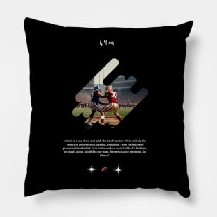 49 ers graphic design, funny 49 ers victor illustration design Pillow