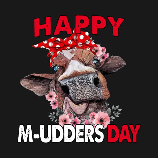 Happy M-Udders Day Mother’s Day Cow Mom by cogemma.art