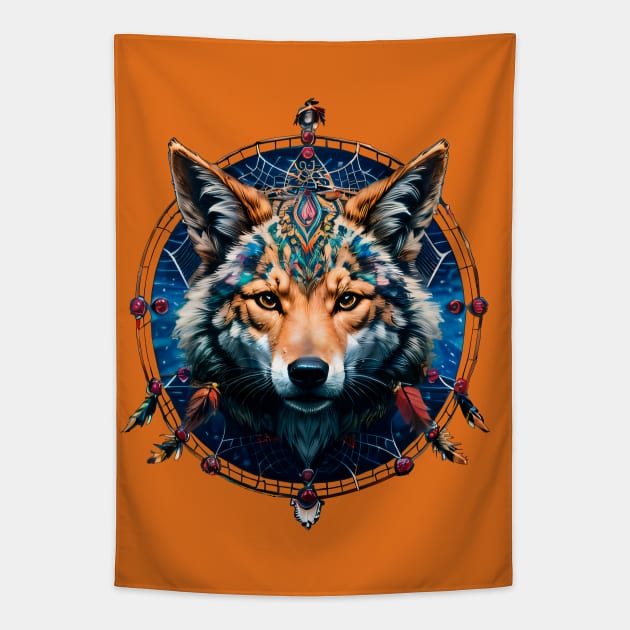 Coyote The Trickster (4) - Trippy Psychedelic Canis Tapestry by TheThirdEye