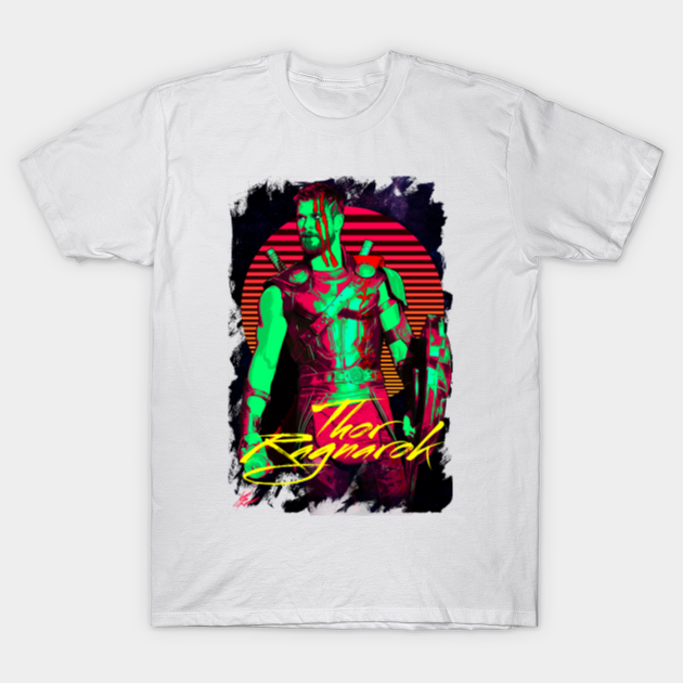 Thor Ragnarok 80s Retro Art Thor Ragnarok 80s Retro Neon Style T Shirt Teepublic