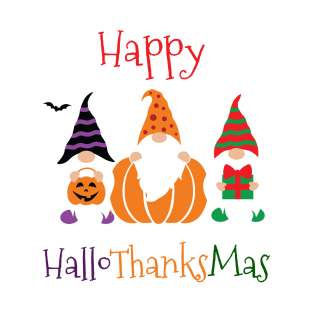 HAPPY HALLOTHANKSMAS GNOMES T-Shirt