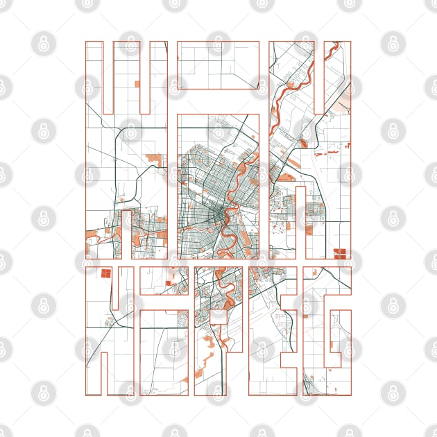 Winnipeg, Manitoba, Canada City Map Typography - Bohemian by deMAP Studio