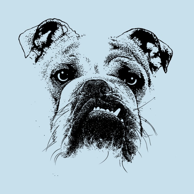Bulldog T-shirt - English Bulldog lovers by Manutees