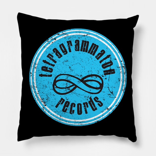 Tetragrammaton Records Pillow by MindsparkCreative