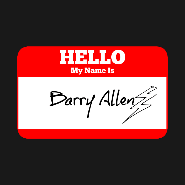 Hello My Name Is Barry Allen Sticker - The Flash - Lightning Bolt by FangirlFuel