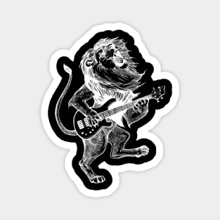 SEEMBO Lion Playing Guitar Musician Guitarist Music Fun Band Magnet