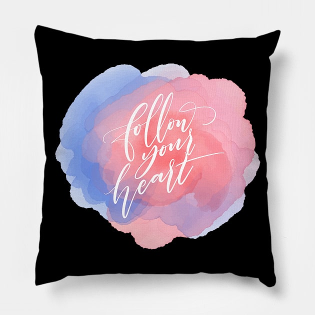 Follow Your Heart Pillow by Mako Design 