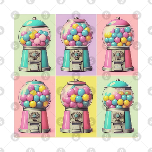 Retro Bubble Gum Machine by Veata Atticus Store