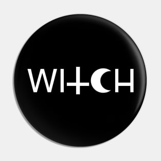 Witch Gothic Typography Design Pin