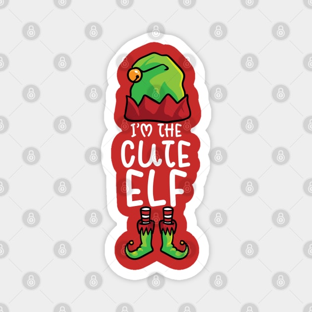 I'm The Cute Elf Costume Funny Matching Xmas Magnet by creative