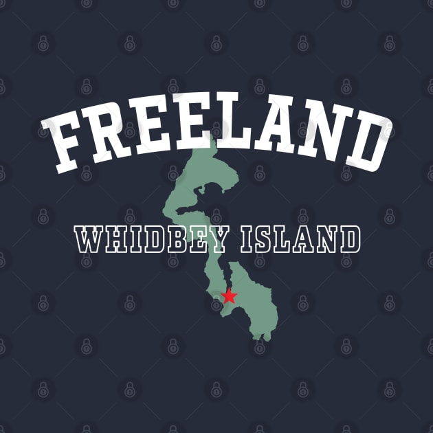 Freeland, Whidbey Island WA Island Silhouette PNW Souvenir by Pine Hill Goods