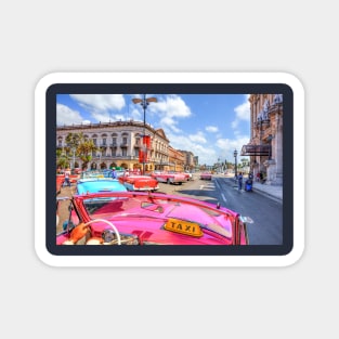 Pink Cadillac, Havana Taxi Ride Magnet