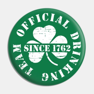 St Patricks Day Official Drinking Team Pin