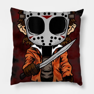 Horror Killer Boy Cartoon Wearing Scary Mask Halloween Gifts Pillow