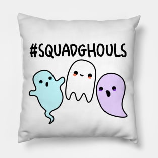 Squad Ghouls Cute Halloween Ghost Pun Pillow