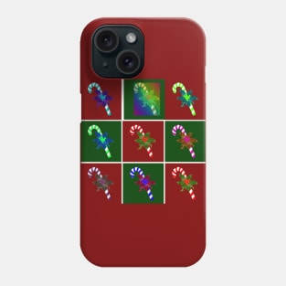 Christmas Candy Cane Design - Variations in Colour Phone Case