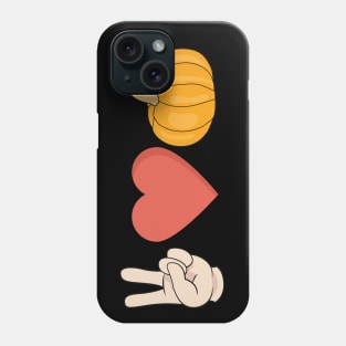 Peace Love Pumpkin Autumn Fall Design Phone Case