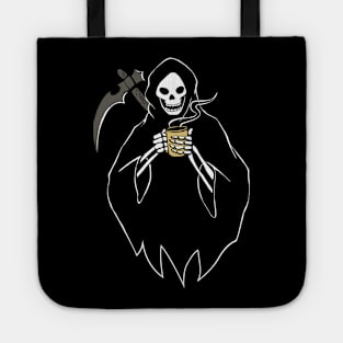 Grim Reaper Loves Coffee Fan Gift Tote