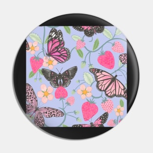 Strawberry butterflies Pin