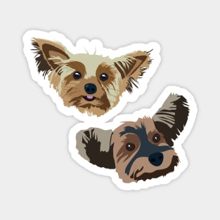 The Yorkies – Cute Dog Art Magnet