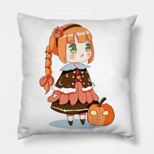 Mayu Chibi Halloween Pumpkin Girl Pillow