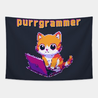 Purrgrammer Programmer Cat Cute Tapestry