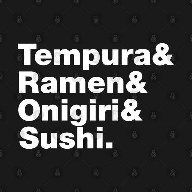 Japanese Foods (Tempura & Ramen & Onigiri & Sushi.) by tinybiscuits