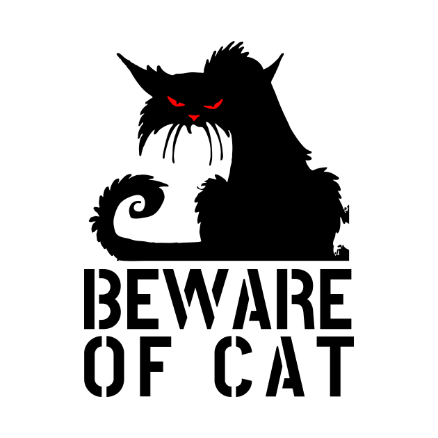 WARNING BEWARE OF CAT funny cat crazy cat owner cat lover gift by the619hub