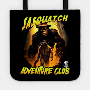 Sasquatch Adventure Club Bigfoot Explorer Action Movie Poster Tote