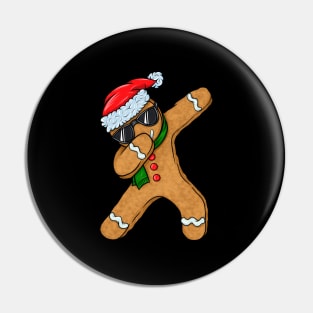 Dabbing Gingerbread Man Cookie Santa Christmas Gift Pin