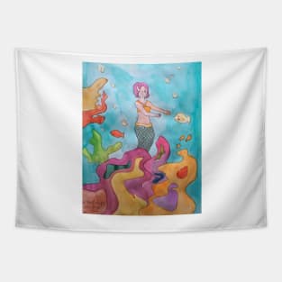 Mermay Coral Reef 2019 design Tapestry