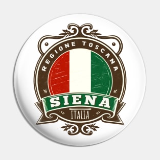 Siena, Italia -- Retro Style Design Pin