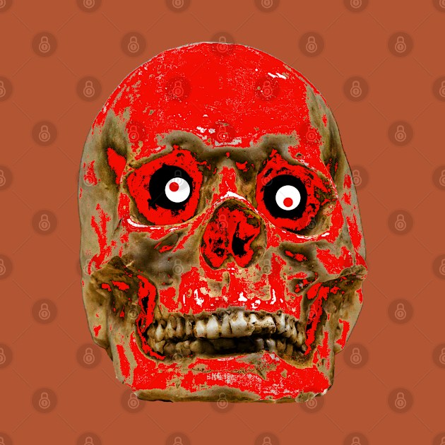 Halloween Red Human Skull by dalyndigaital2@gmail.com